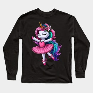 Ballet Unicorn Ballerina Long Sleeve T-Shirt